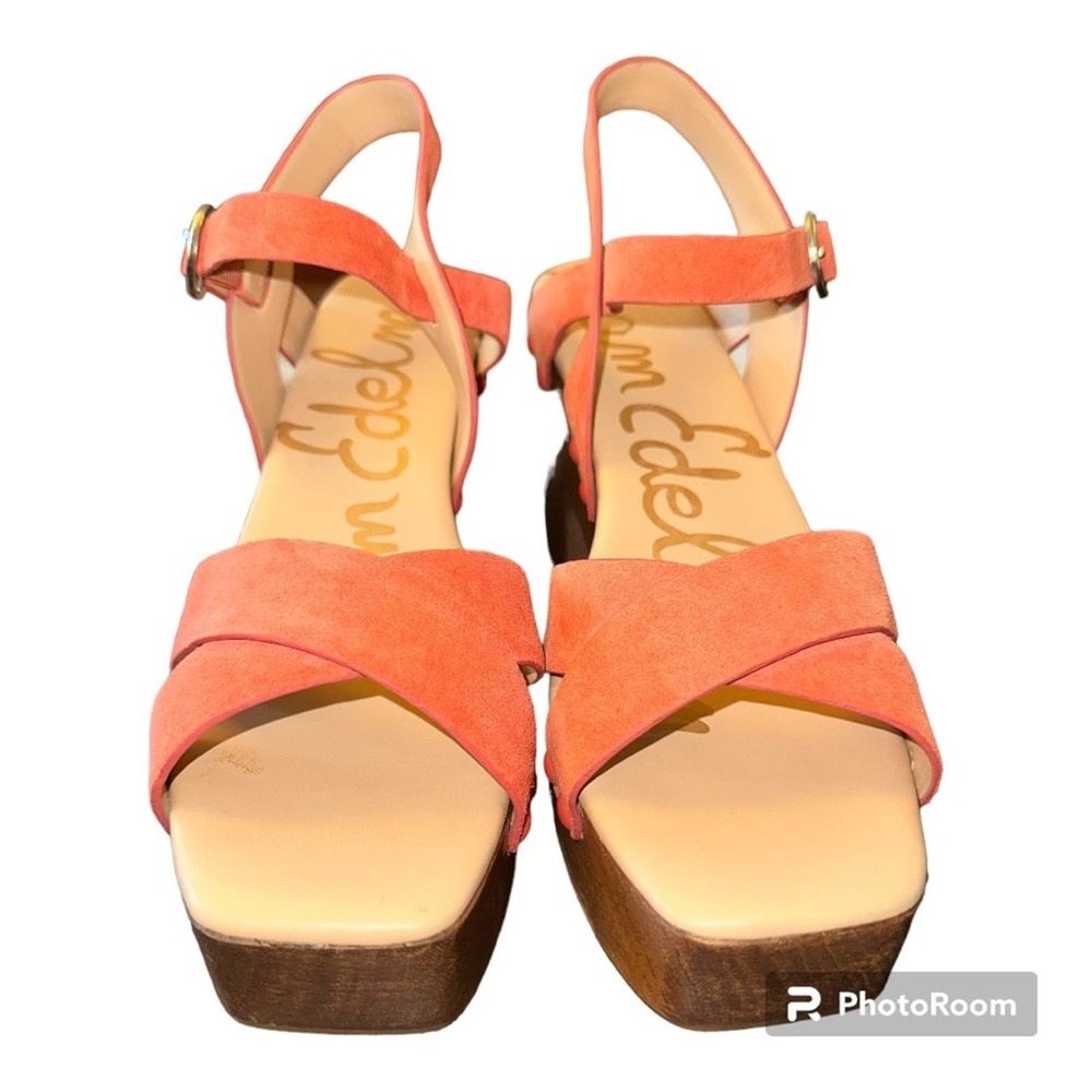 Sam Edelman Josefine Platform Heeled Sandal Tangerine size 11 - Picture 3 of 10
